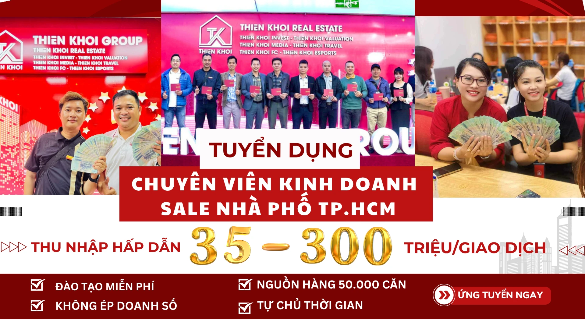 Bất động sản Thiên Khôi tuyển dụng môi giới Bất động sản